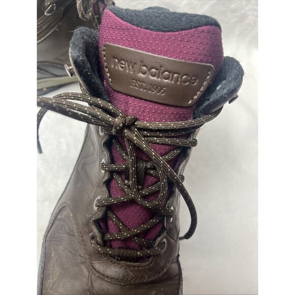 New Balance Shoes Womens Size 9 1400DB Dark Brown Leather Lace Up Mid Waterproof - Picture 5 of 10